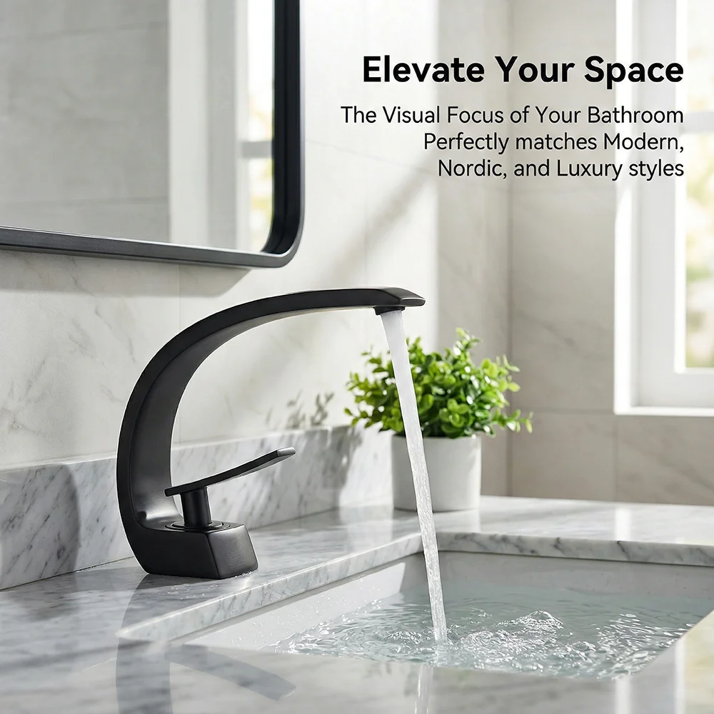 Matte Black Bathroom Faucet, A - Silicone Tap Washer บทวิจารณ์และราคา