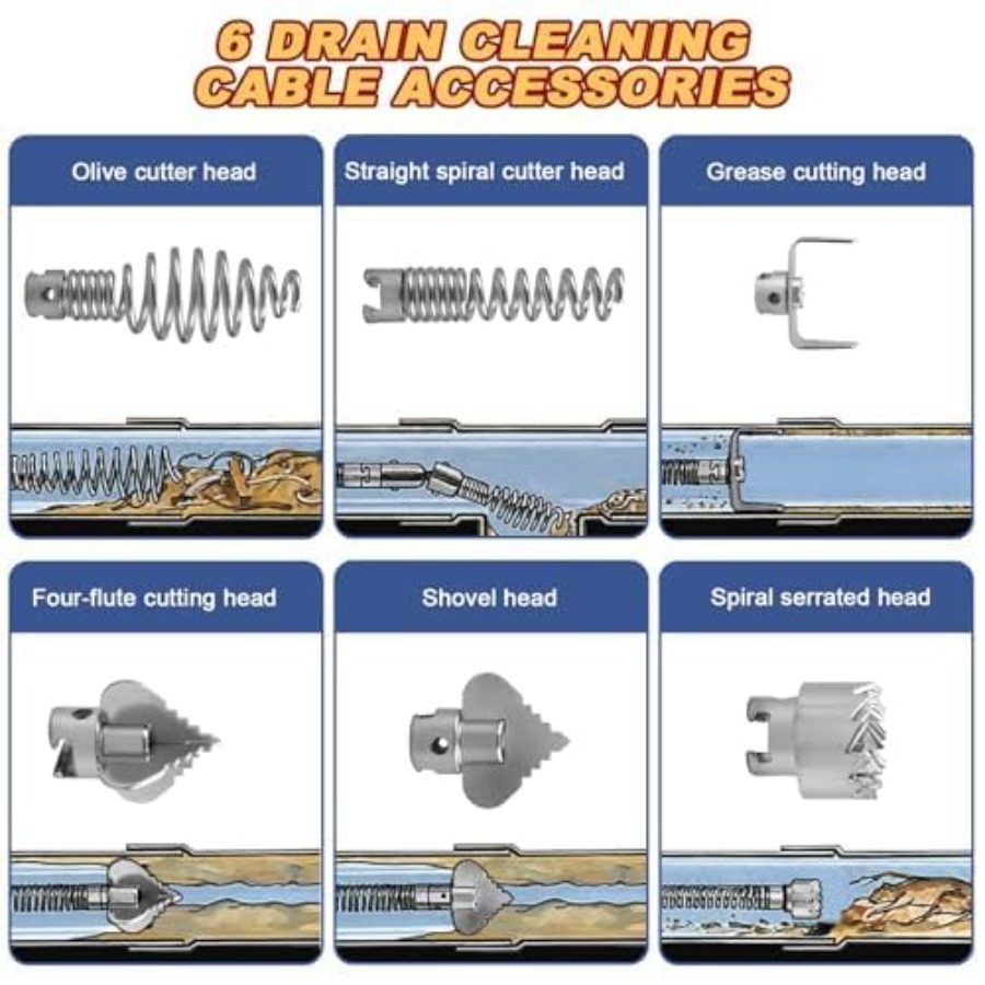 Drain Snake, Drain Auger with  - Drain Snake Flexible บทวิจารณ์และราคา