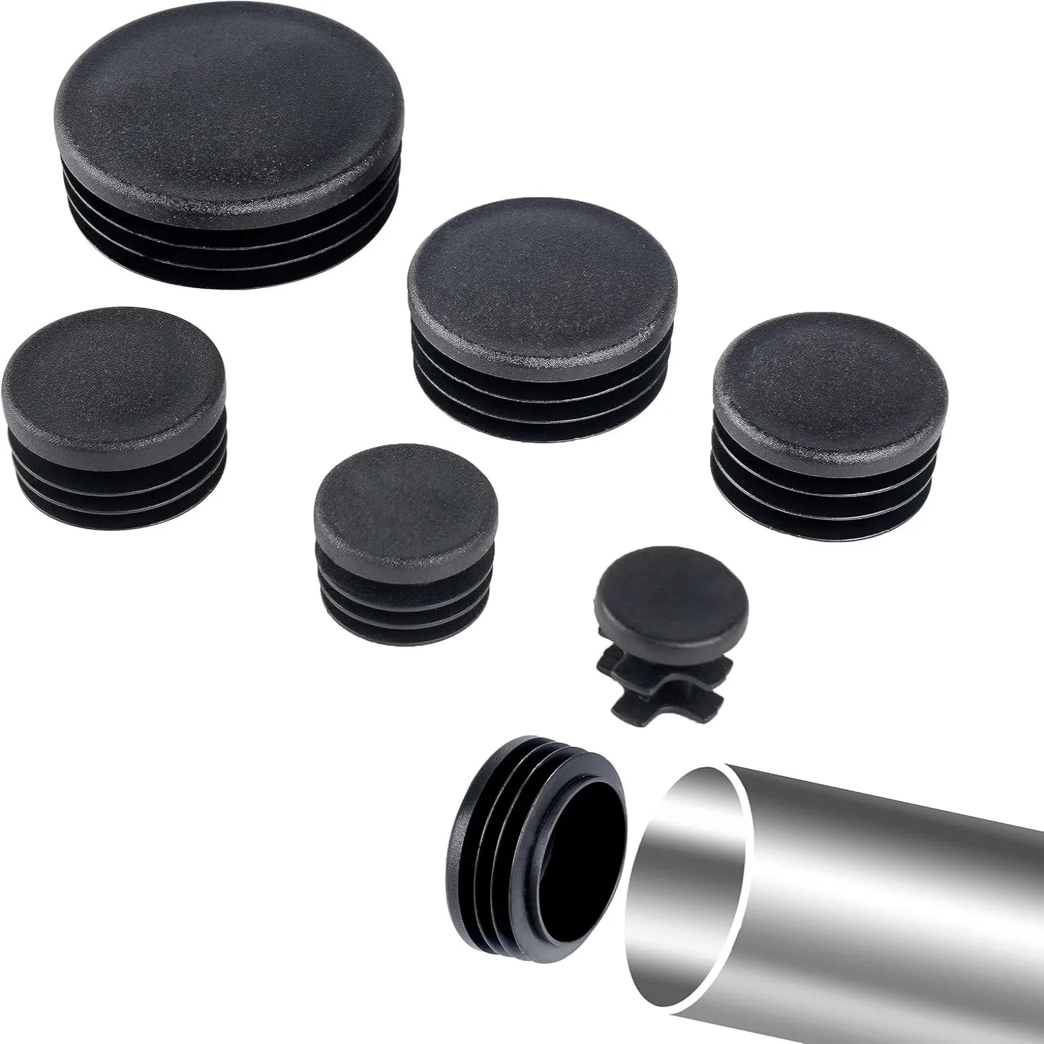 Black Round Pipe Plug 10-60mm  - Plastic Pipe Clip บทวิจารณ์และราคา