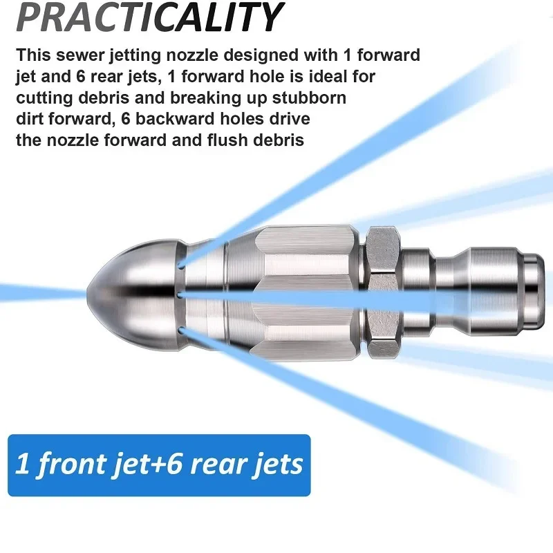 Water Jet High Pressure Spraye - Drain Pipe Clip บทวิจารณ์และราคา