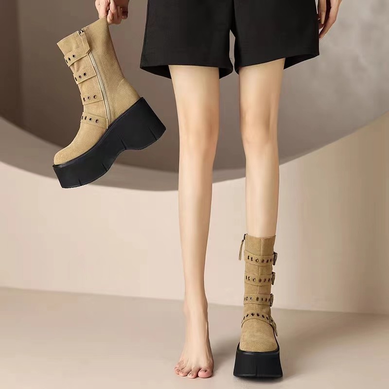 Super High Heel Retro Mid-Tube - Pipe Bending Spring บทวิจารณ์และราคา