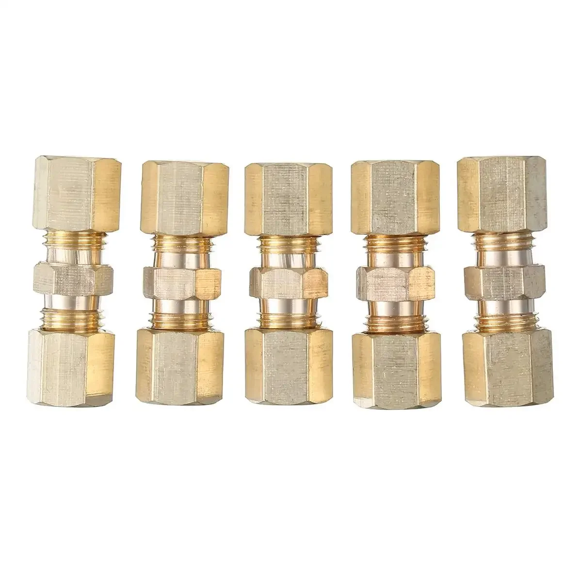 5pcs Brass Brake Line Union Fi - Compression Fitting Brass บทวิจารณ์และราคา