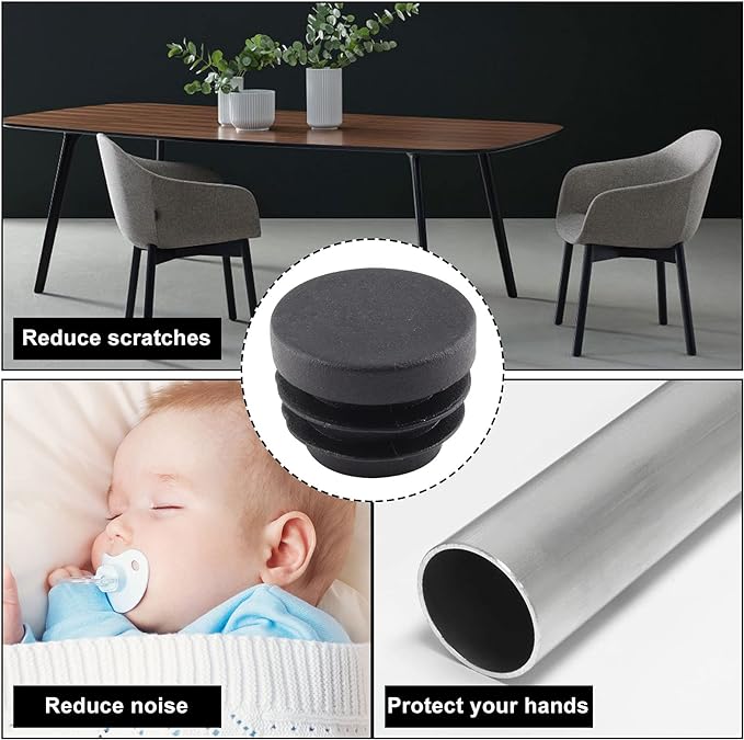 8 PCS Black Round Plastic Blan - Plastic Pipe Clip บทวิจารณ์และราคา