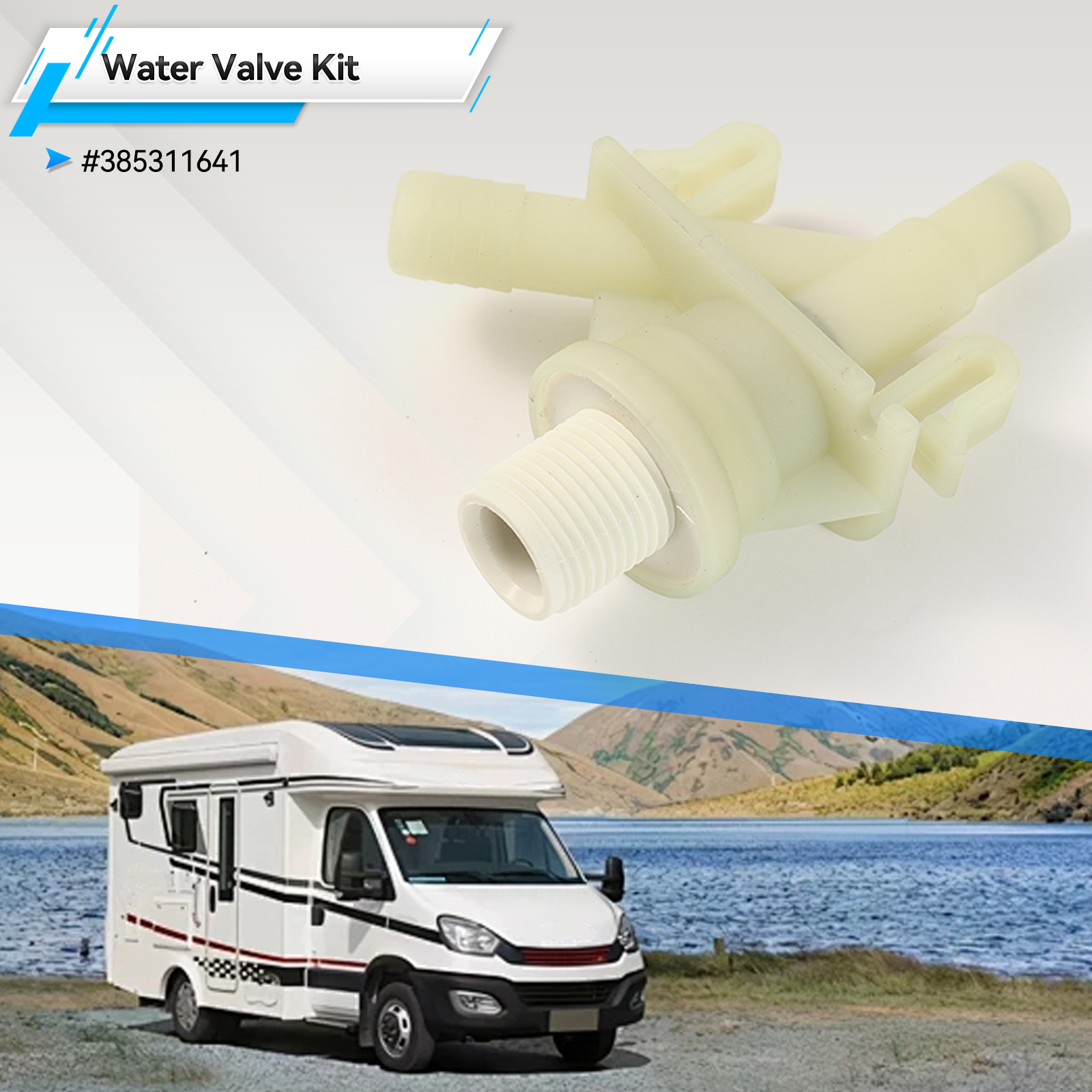 Plastic RV Camper Water Valve  - Toilet Fill Valve บทวิจารณ์และราคา