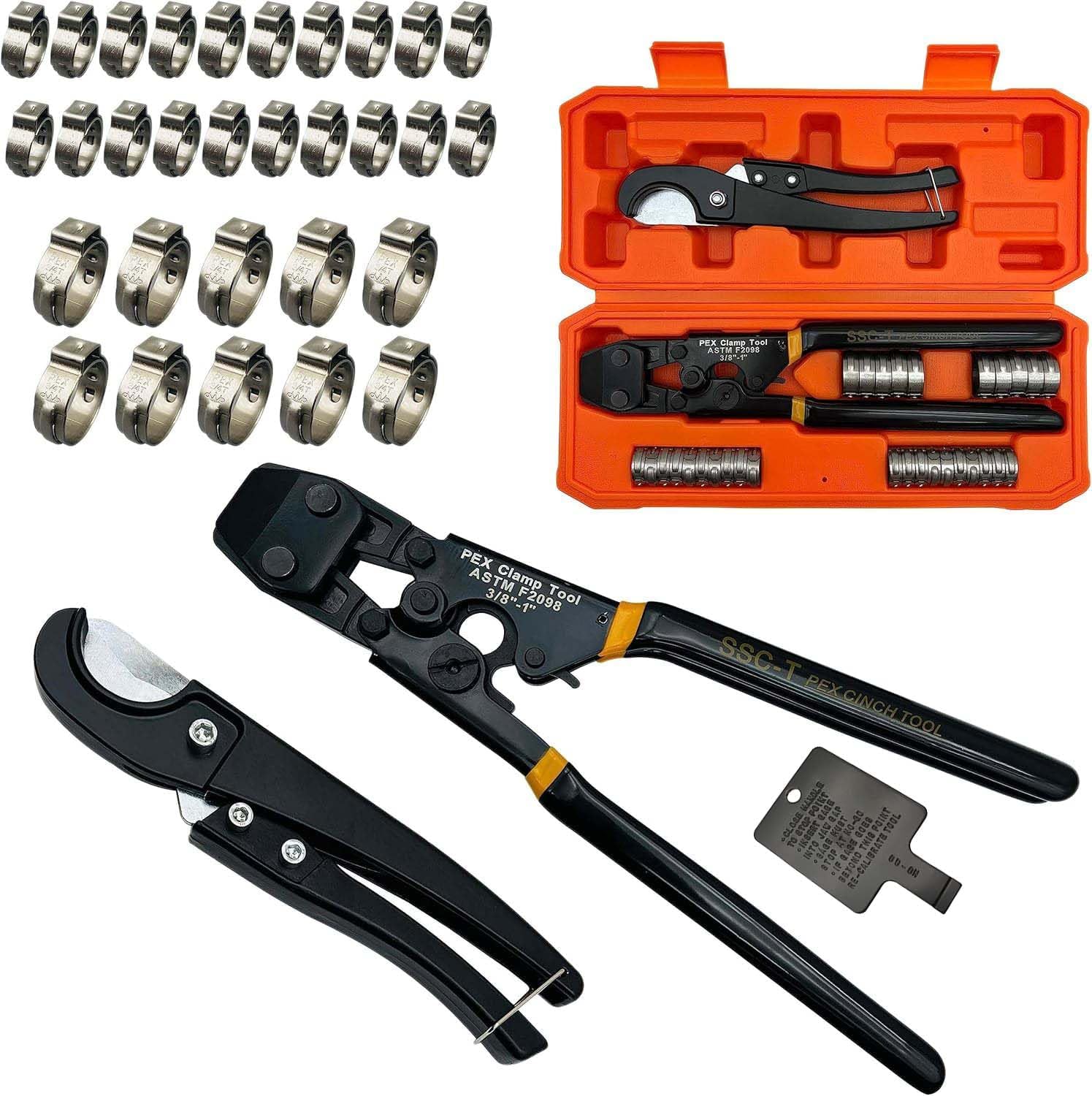 PEX Pipe Clamp Crimping Tool w - Pipe Cutter Ratchet บทวิจารณ์และราคา