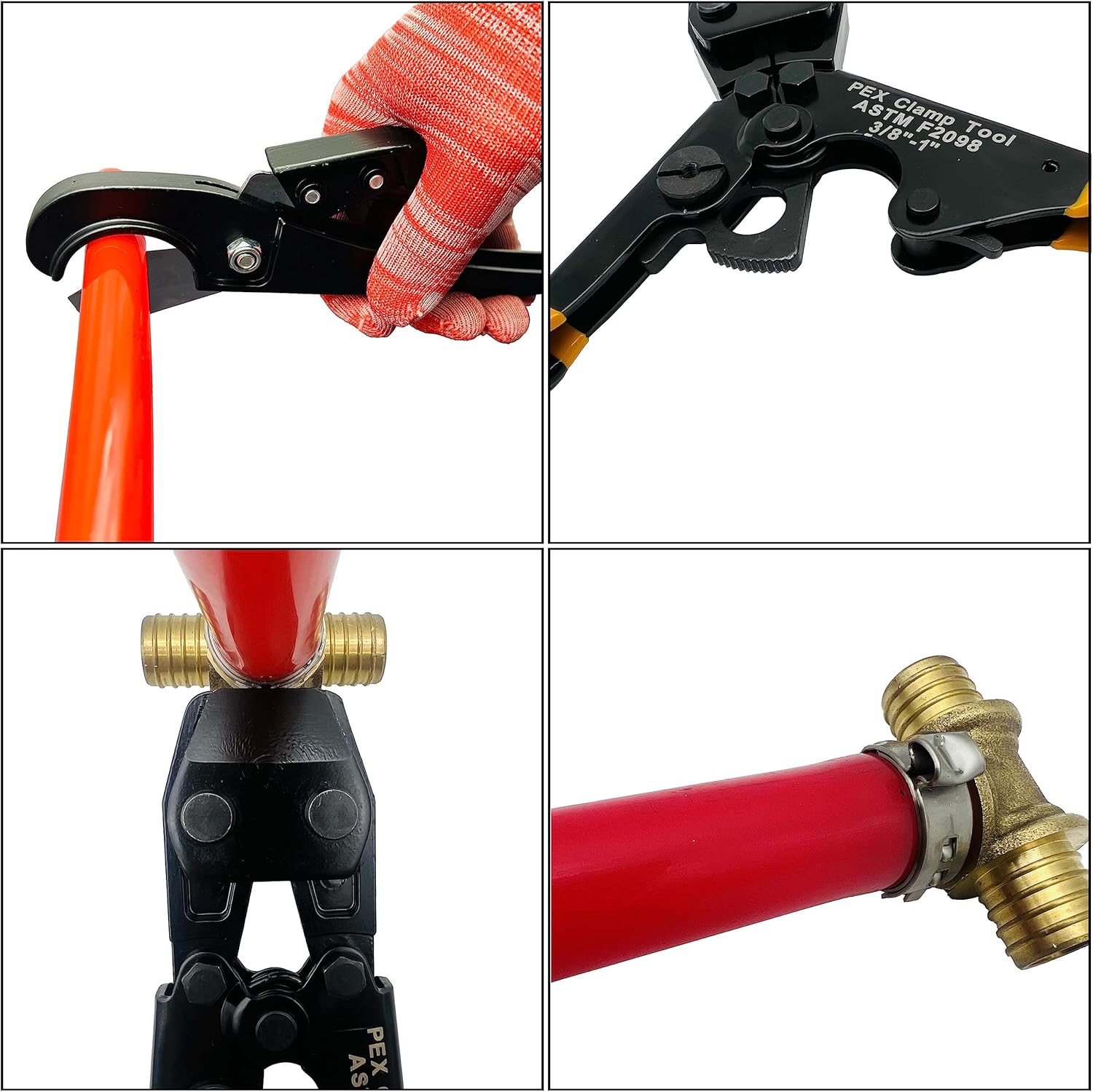 PEX Pipe Clamp Crimping Tool w - Pipe Cutter Ratchet บทวิจารณ์และราคา