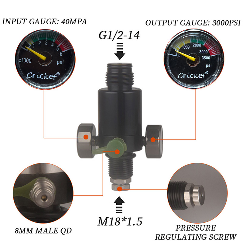 HPA Scuba M18*1.5 Pressure Reg - Float Ball Valve บทวิจารณ์และราคา
