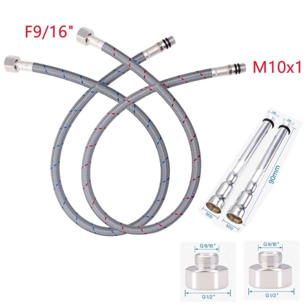 2PCS Flexible Plumbing Pipes G - Flexible Hose Braided บทวิจารณ์และราคา