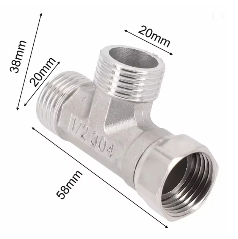 Stainless Steel T Adapter G1/  - Shower Valve Cartridge บทวิจารณ์และราคา