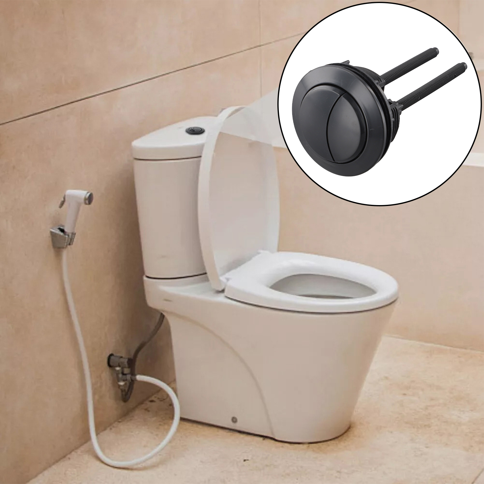 Black Toilet Flush Button 38mm - Toilet Fill Valve บทวิจารณ์และราคา