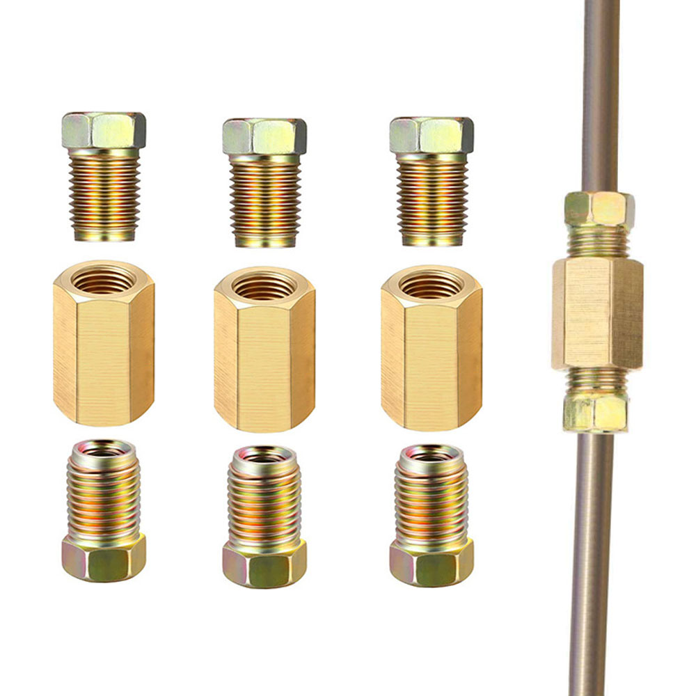 12pcs 3/16 (3/8-24 Inverted) B - Compression Fitting Brass บทวิจารณ์และราคา