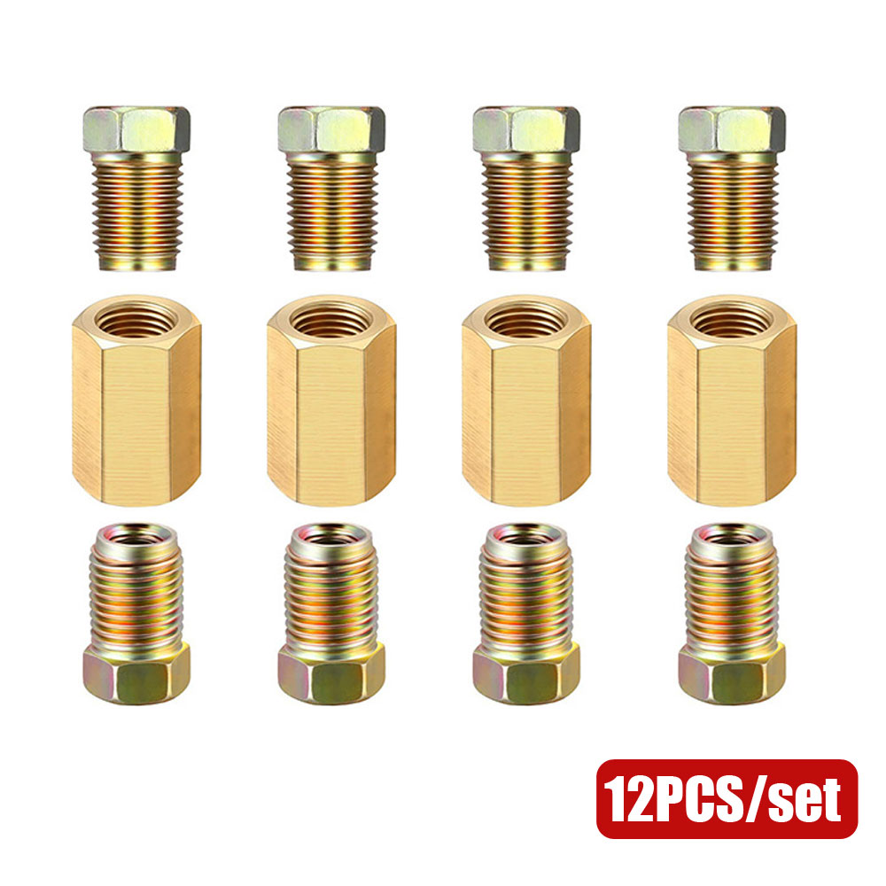 12pcs 3/16 (3/8-24 Inverted) B - Compression Fitting Brass บทวิจารณ์และราคา