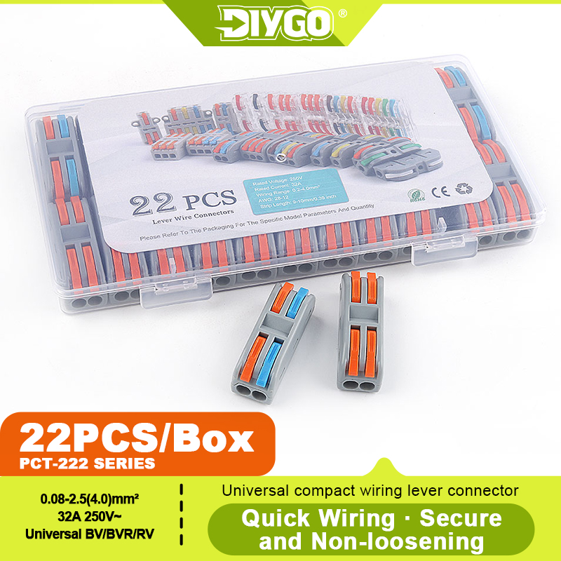 DIY GO 22PCS Lever Wire Connec - Push Fit Connector บทวิจารณ์และราคา