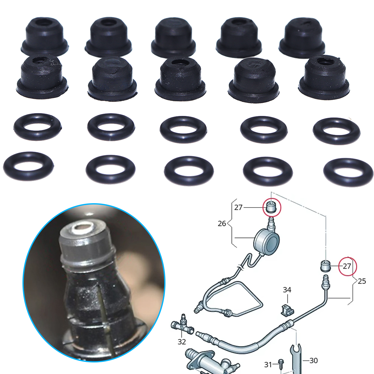 For Fiat Ulysse Peugeot 806 19 - Plastic Pipe Clip บทวิจารณ์และราคา