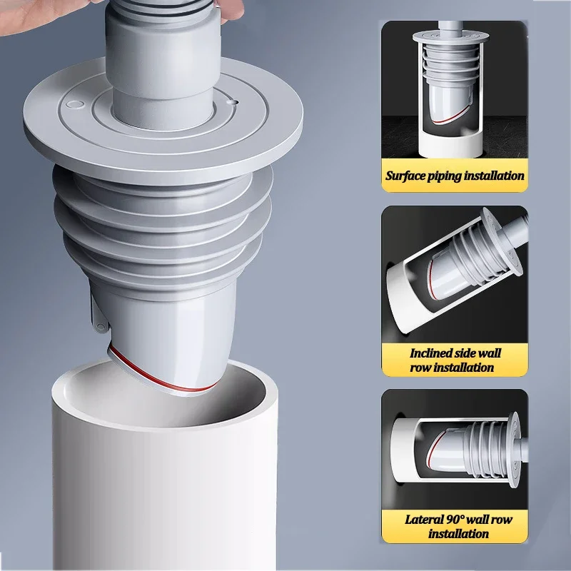 Silicone Bathroom Sewer Seal R - Drain Pipe Clip บทวิจารณ์และราคา