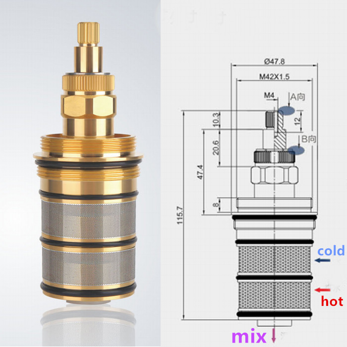 Brass Bath Shower Thermostatic - Shower Valve Cartridge บทวิจารณ์และราคา
